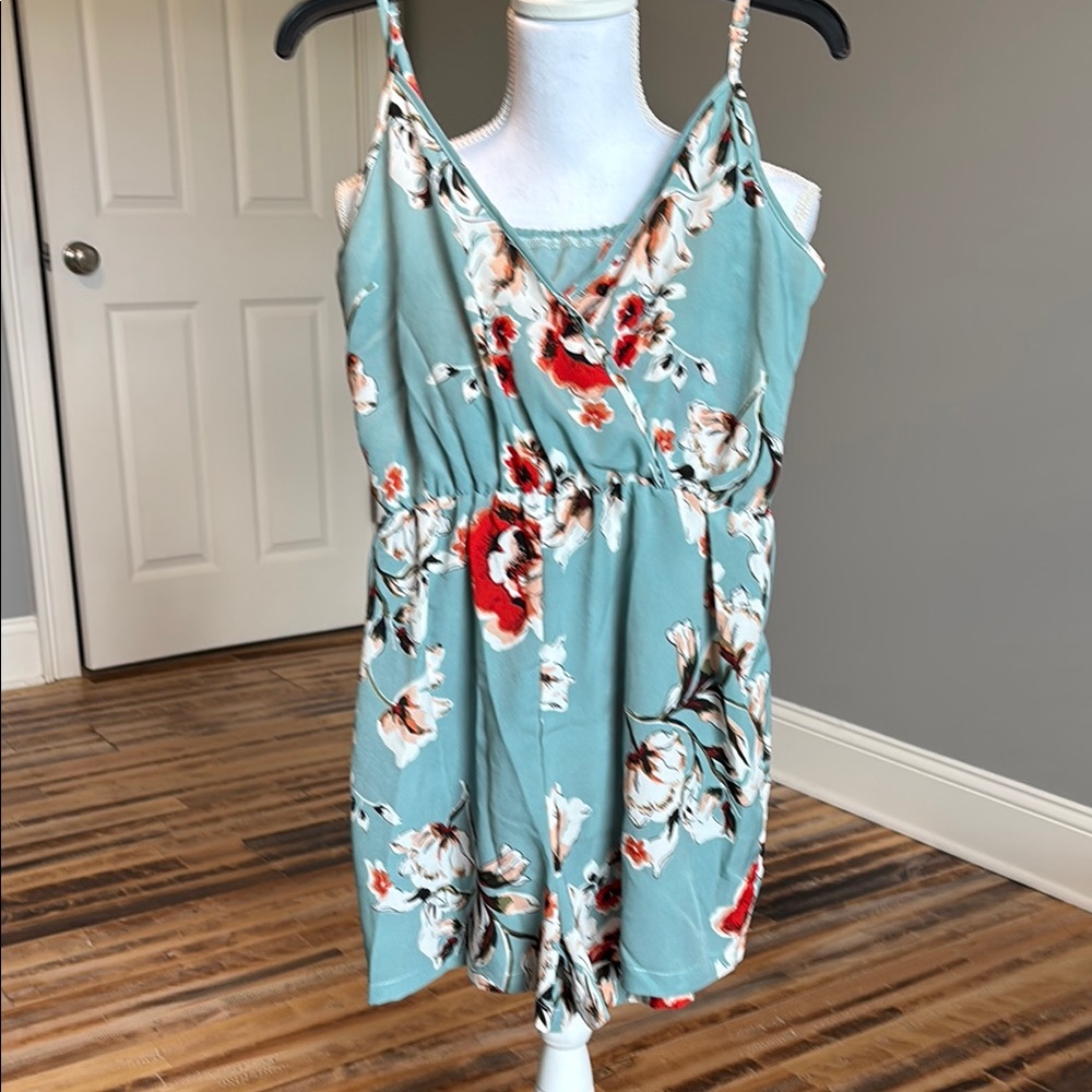 Floral Sleeveless Romper size medium